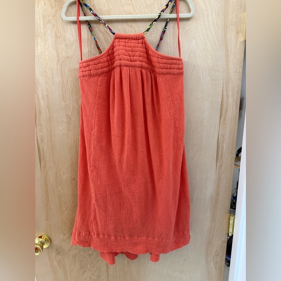 Anthropologie Vanessa Virginia Coral Cotton Gauze Maxi Dress. - Picture 4 of 12